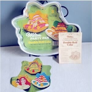 Vintage 1979 Wilton Baking Cake Pan Bells Holiday Baby Shower Wedding Bridal
